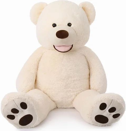 Vista 10 de MorisMos Oso de Peluche Gigante, Oso de 39 Pulgadas, Animales de Peluche Grandes con Huellas Grandes, Osos de Peluche de Regalo para Niños