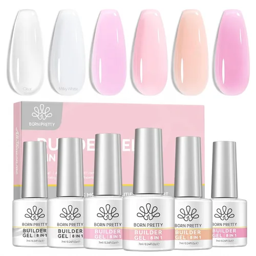 Vista 22 de Born Pretty Juego de Base y Capa Superior de 2 Piezas, Capa Superior de Alto Brillo, Gel Base para Uñas de Larga Duración con Acabado Brillante