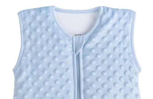 Vista 4 de BABYINABAG - Saco de dormir y saco de dormir para bebé, diseño de lunares de felpa, 1.25 tog para bebés y niños pequeños (pequeño (3-11 meses))