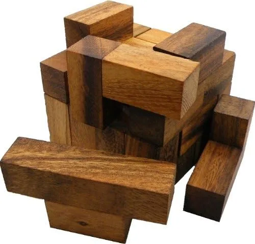 Vista 3 de Brain Storm Cube - Rompecabezas de madera IQ Brainteaser