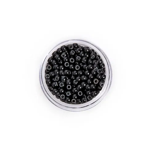 Vista 4 de 500 cuentas de extensión de cabello con micro anillo con forro de nano silicona para extensiones de cabello humano con punta nano de Negro