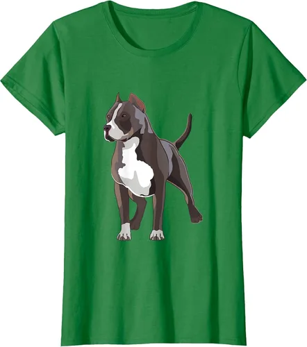 Vista 34 de American Bully Dog Holder Illustration for Dog Lovers T-Shirt Negro