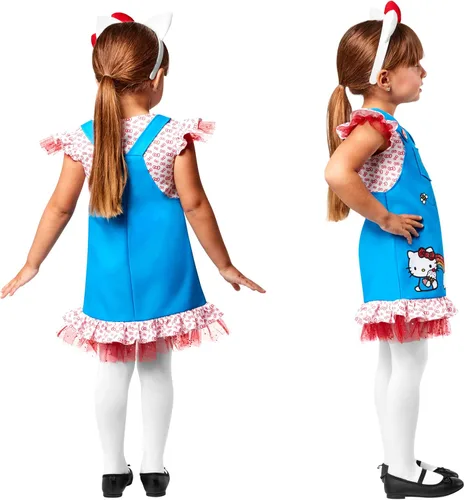 Vista 2 de Rubie's Disfraz de Hello Kitty para niños pequeños, como se muestra, 4T