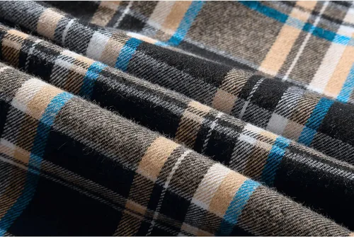 Vista 7 de Camisa de franela con capucha para hombre, de manga larga, casual, ajuste regular, con botones