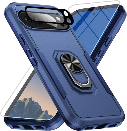 Vista 25 de Funda para Google Pixel 9 Pro XL [protección contra caídas de grado militar de 15 pies] con protector de pantalla y protector de lente, resistente a
