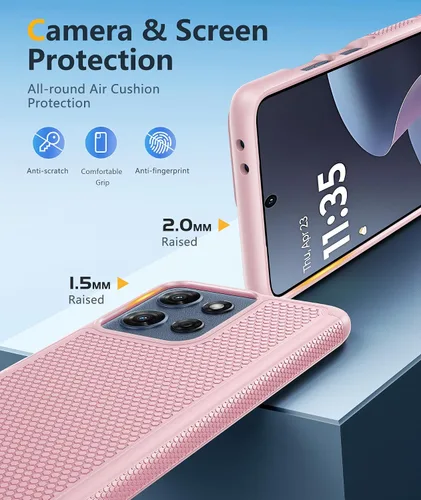 Vista 623 de FNTCASE Funda para iPhone 17 Pro: Fundas delgadas translúcidas de color azul claro compatibles con MagSafe, protección completa de la cámara