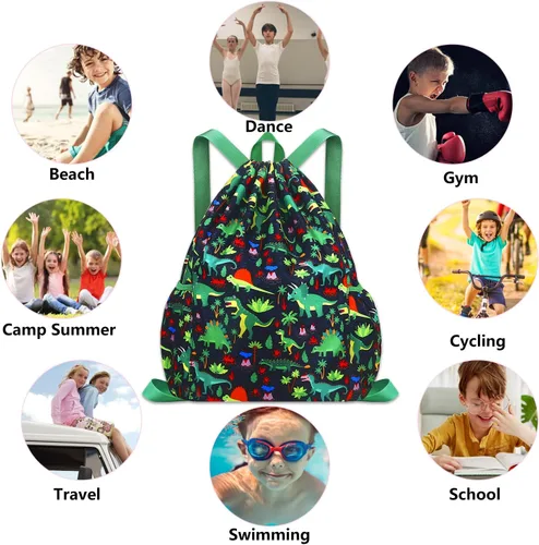 Vista 5 de Mochila con cordón para niños, color13, Moda