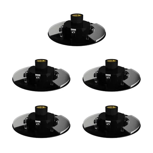 Vista 2 de KASTLITE Adaptador de clip de ala superior para poste negro, se adapta a apertura de bellota/globo de 5.25 pulgadas y montaje en poste de 3