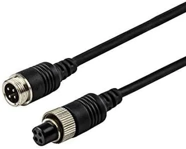 Vista 2 de Cable de extensión de aviación de 4 pines para cámara de respaldo con cable/cámara de visión trasera CCTV, camión, remolque, autocaravana, autobús