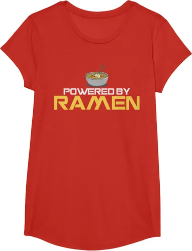Vista 41 de Camiseta de fideos de anime japoneses Powered By Ramen, Negro, S