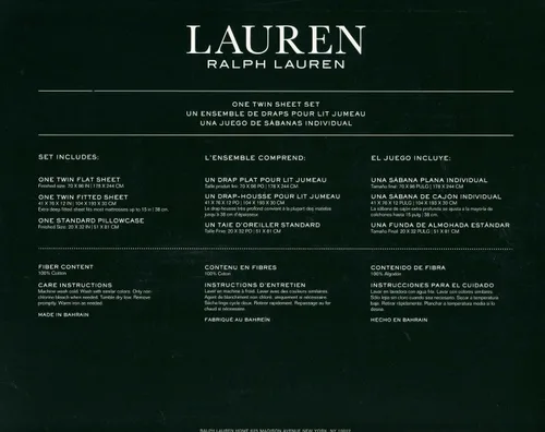 Vista 2 de Lauren Ralph Lauren Park Dots - Juego de sábanas de 3 piezas, color gris sobre blanco