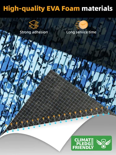 Vista 2 de FOCEAN Suelo de Barco de Espuma EVA Cubierta de Barco Suelo Marino Camuflaje Alfombrillas Marinas Autoadhesivas para Barcos Yate Kayak RV Ocean Camo