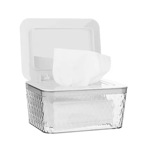 Vista 13 de Dispensador de toallitas Whiidoom, Soporte para toallitas de una mano para bebé y adulto, contenedor de toallitas con diseño de sello para baño