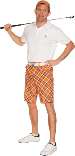 Vista 3 de Royal & Awesome Pantalones cortos de golf para hombre, pantalones cortos de golf locos para hombres, pantalones cortos a cuadros para hombre