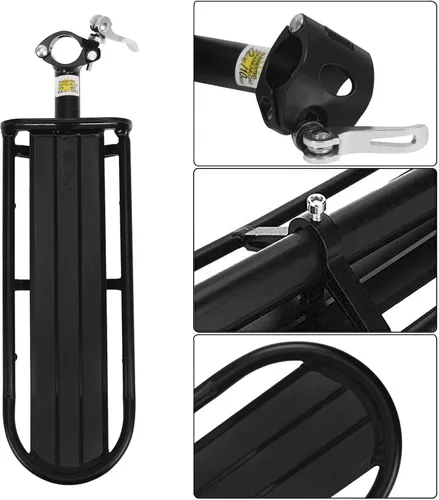 Vista 4 de Portaequipajes retráctil para bicicleta, soporte de carga ajustable de aleación de aluminio para bicicleta trasera, de liberación rápida, soporte