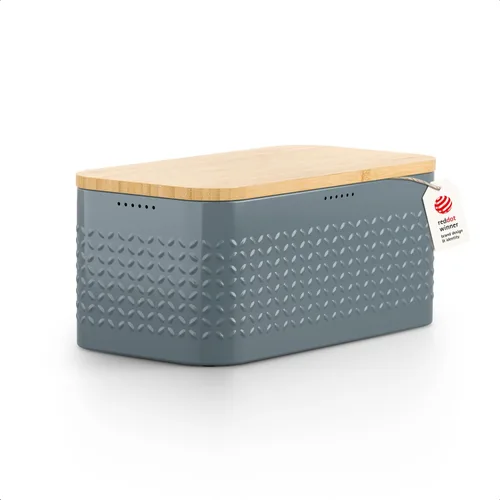 Vista 17 de LARS NYSØM Panera I Caja de pan de metal para una frescura duradera con almohadillas antideslizantes I Papelera para productos horneados con tapa