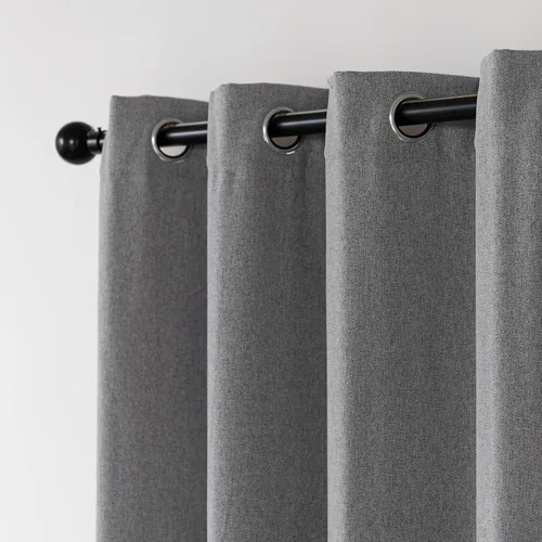 Vista 2 de Amazon Basics Cortinas de felpilla para oscurecer la habitación, cortinas filtrantes de luz para dormitorio y sala de estar, juego de 2 paneles
