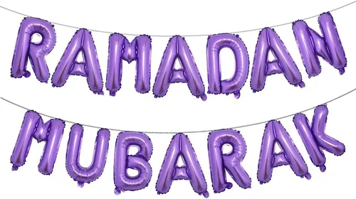 Vista 7 de Globos de papel de aluminio Eid Mubarak de 16 pulgadas de oro rosa, suministros de decoración de Ramadán, globos EID dorados para globos musulmanes