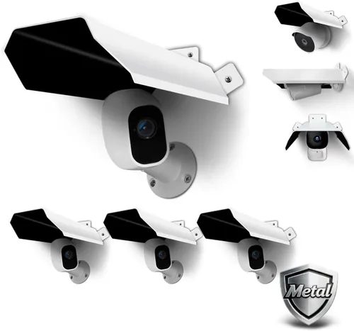 Vista 10 de OOSSXX Cámara de seguridad universal Sun Rain Cover Shield Protective Roof