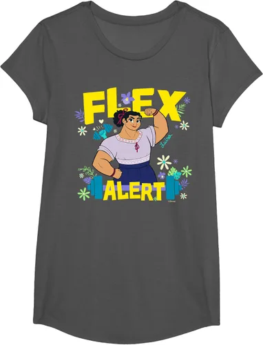 Vista 34 de Disney Encanto Luisa Madrigal Flex Alert Camiseta, Negro