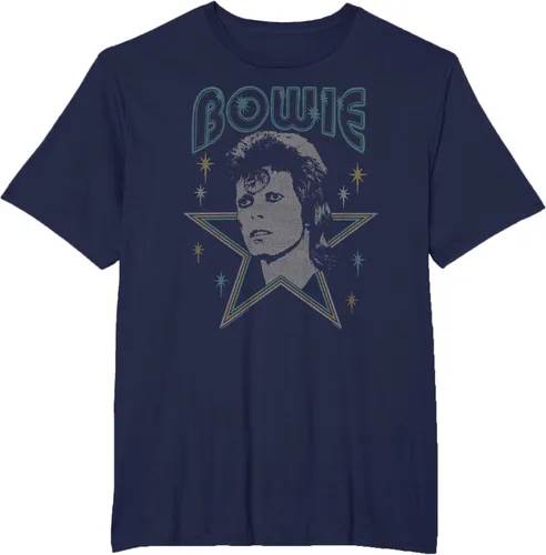 Vista 11 de David Bowie - Camiseta azul Ziggy Stardust, Negro, S