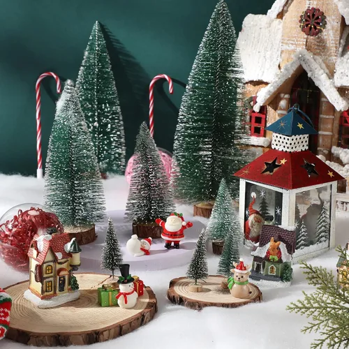 Vista 2 de Mixweer Mantas de nieve artificiales de Navidad de 3 x 8 pies, rollo de manta de nieve falsa grande y gruesa, manta de nieve falsa para decoración