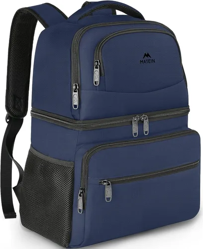 Vista 9 de MATEIN Mochila enfriadora, 26 latas, mochila térmica de almuerzo para hombres y mujeres, a prueba de fugas, de doble capa, mochila de almuerzo