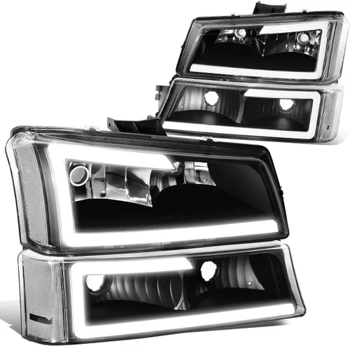 Vista 9 de Auto Dynasty 4 piezas lámparas LED DRL para faros delanteros compatibles con Chevy Silverado Avalanche 1500 2500 3500 03 04 05 06 / Chevy Silverado