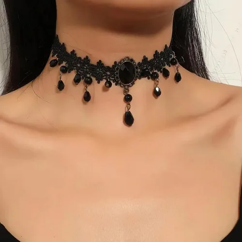 Vista 2 de Fesciory Black Necklace for Women, Adjustable Daily Goth Jewelry Gift Negro 1