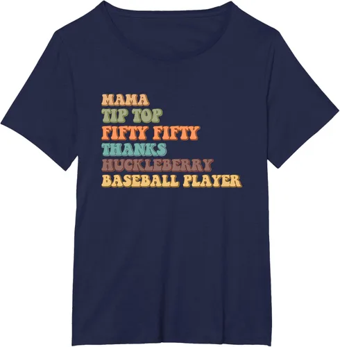 Vista 15 de Mama Tip-Top Fifty Fifty Thanks Huckleberry - Camiseta de béisbol, Negro