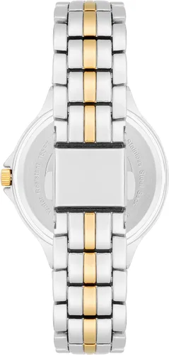 Vista 3 de Armitron Reloj de pulsera con función de fecha acentuada de cristal genuino para mujer, 755879, Dos tonos, Japonés