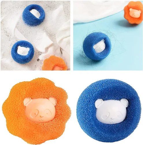 Vista 6 de 3 unidades de removedor de pelo para lavandería, removedor de pelo reutilizable, lavadora, recogedor de pelo de bola para ropa de perro, gato