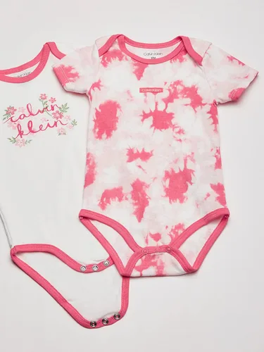 Vista 2 de Calvin Klein Baby-girls Paquete de 4 piezas de mamelucos