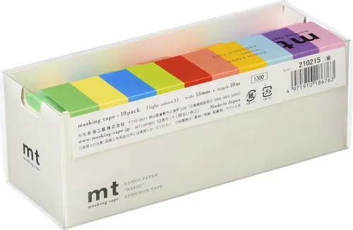 Vista 2 de MT Washi Cintas, Conjunto de 10, colores brillantes (MT10P003)