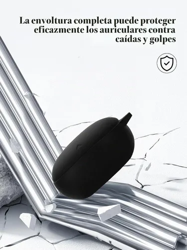 Vista 2 de Funda para auriculares inalámbricos Anker Soundcore Liberty 5 con cancelación de ruido, protección suave, a prueba de golpes, funda de silicona Negro