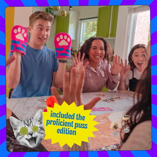 Vista 5 de MCMILLER ENTERTAINMENT El juego de guantes The Cat Mitt: juego de mesa familiar histéricamente divertido para niños, adolescentes y adultos juego