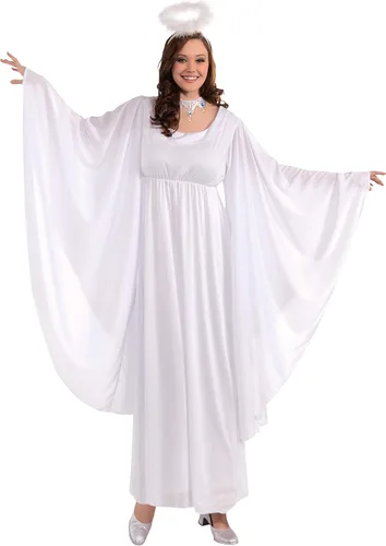 Vista 2 de Forum Novelties Disfraz de ángel para mujer, Blanco