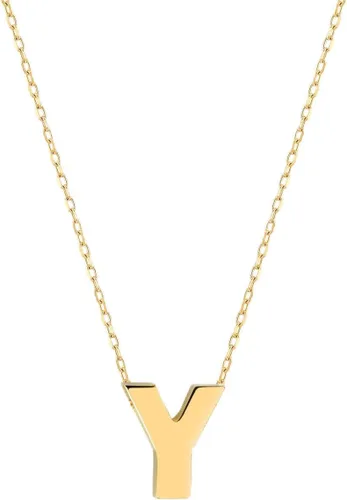 Vista 25 de Gelin 10K Solid Gold Initial Necklace for Women (A to Z All Letters)
