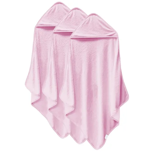 Vista 8 de Cosy Family Paquete de 3 toallas con capucha para bebé, rayón hechas de bambú, toallas de baño suaves unisex para bebés, niños pequeños, bebés
