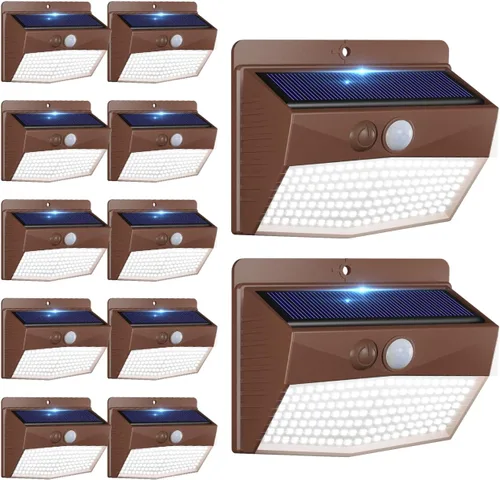 Vista 40 de Peasur 1 paquete de luces solares con sensor de movimiento para exteriores