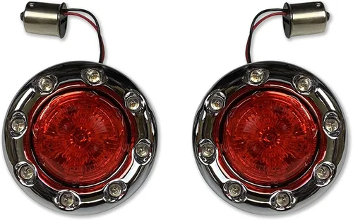Vista 4 de Custom Dynamics ProBEAM Rear 1157 Bullet Ringz Negro/Rojo