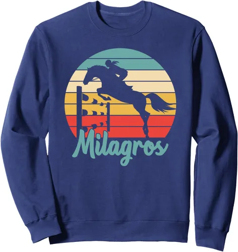Vista 4 de Milagros Name Gift - Camisa ecuestre Milagros Horse Girl Sudadera