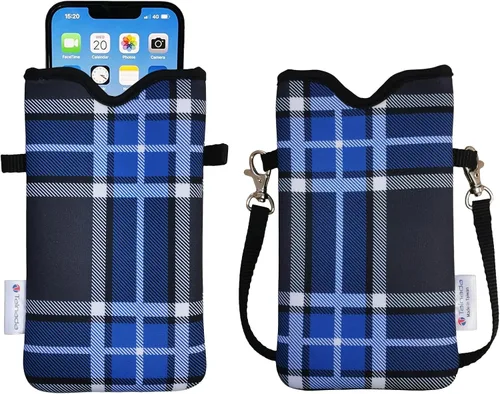 Vista 9 de Tainada Funda Estuche Bolsa de Neopreno para Teléfono para Hombres y Mujeres con Correa Cruzada/Cordón para el Cuello para iPhone 17/16/15 Pro Max