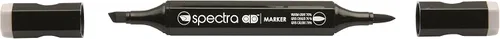 Vista 21 de AD Marker Chartpak Spectra, Tri-Nib y cepillo de doble punta, blanco antiguo, 1 cada uno (S092AD)