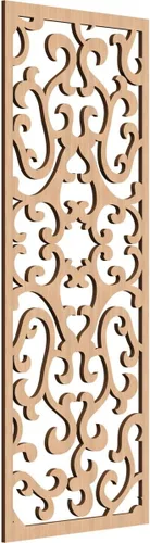 Vista 108 de 9 3/8 pulgadas de ancho x 24 3/8 pulgadas de alto x 1/4 de alto Smithfield paneles de pared de madera con calado, abedul