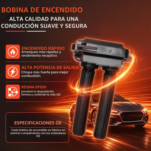 Vista 4 de [Usado] Bobina de encendido UF504 compatible con Dodge Ram 1500/2500/3500 Challenger Charger Magnum Durango 2006-2018 Jeep Grand Cherokee Commander