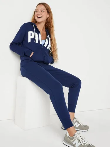 Vista 4 de Victoria's Secret Sudadera con capucha de forro polar rosa con cremallera perfecta