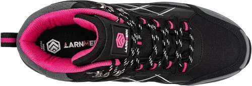 Vista 7 de LARNMERN Botas de punta de acero para mujer, botas ligeras de construcción