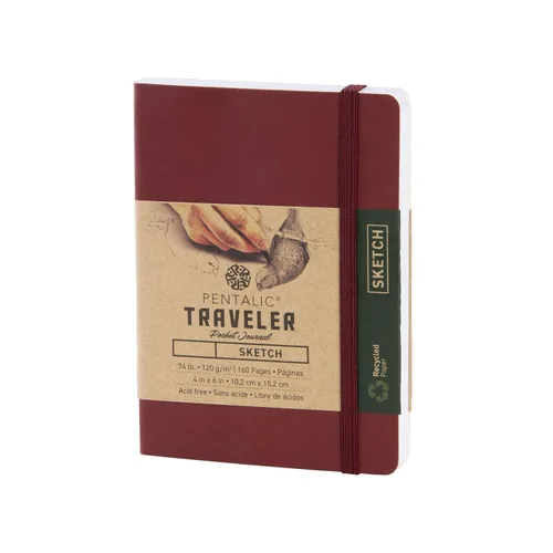 Vista 30 de Cuaderno de bocetos Travelers Dot Grid Pentalic Art, libre de ácidos