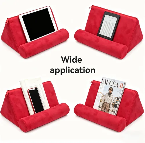 Vista 7 de Cyrank Soporte de almohada para tableta de múltiples ángulos, soporte suave para tableta, soporte para escritorio de regazo, cama, cómoda visión